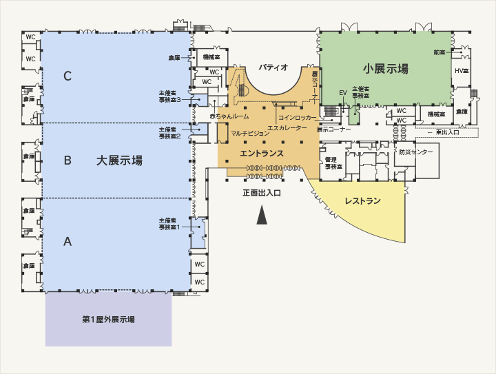 1階施設の配置図