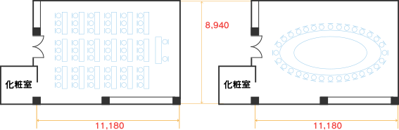 特別会議室の詳細な図面